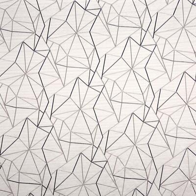 Fraction Gordijnstof met geborduurd grafisch motief
